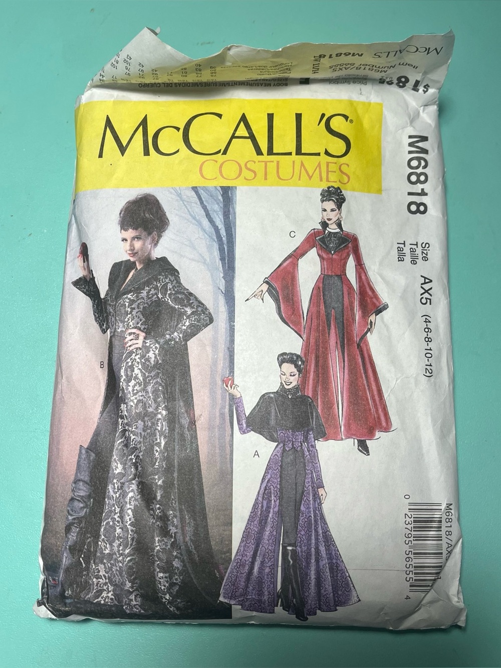 McCall’s Costume Pattern Uncut
